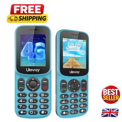 Blue feature phone with - feature,